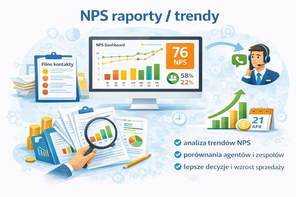 Raporty NPS i analiza trendów - 3CX Cloud PL